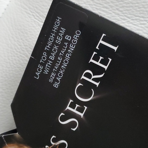 Victoria's Secret Lace Top Thigh High Stockings with Seam - Picture 2 of 5